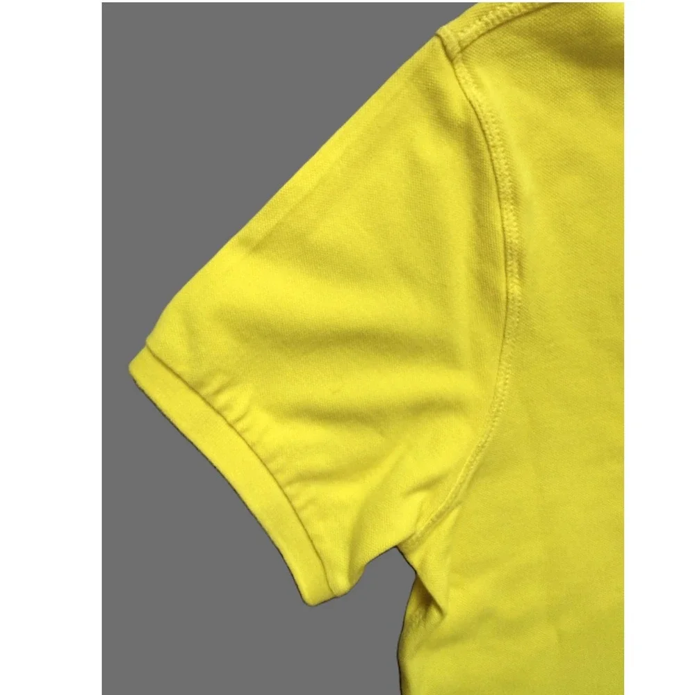 Polo Ralph Lauren Yellow Nautical Flag Crest Polo Shirt Custom Fit Men's L